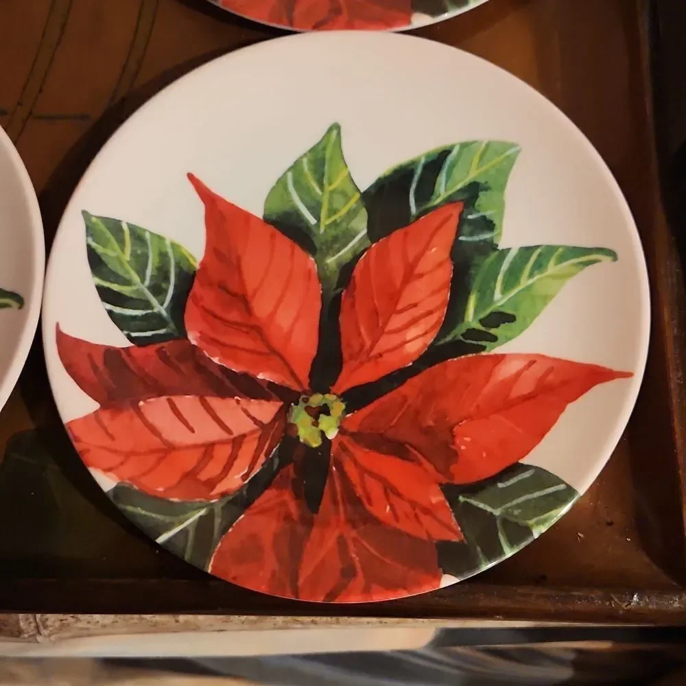 Mulberry Poinsettia Melamine 8
